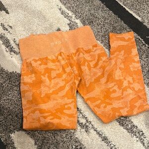 NVGTN Orange Camo Leggings
